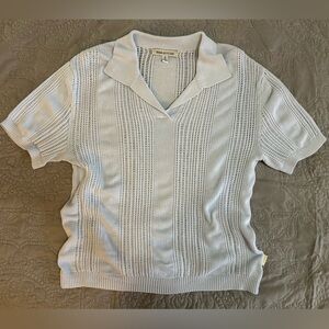 Urban Outfitters Light Blue V-Neck Polo